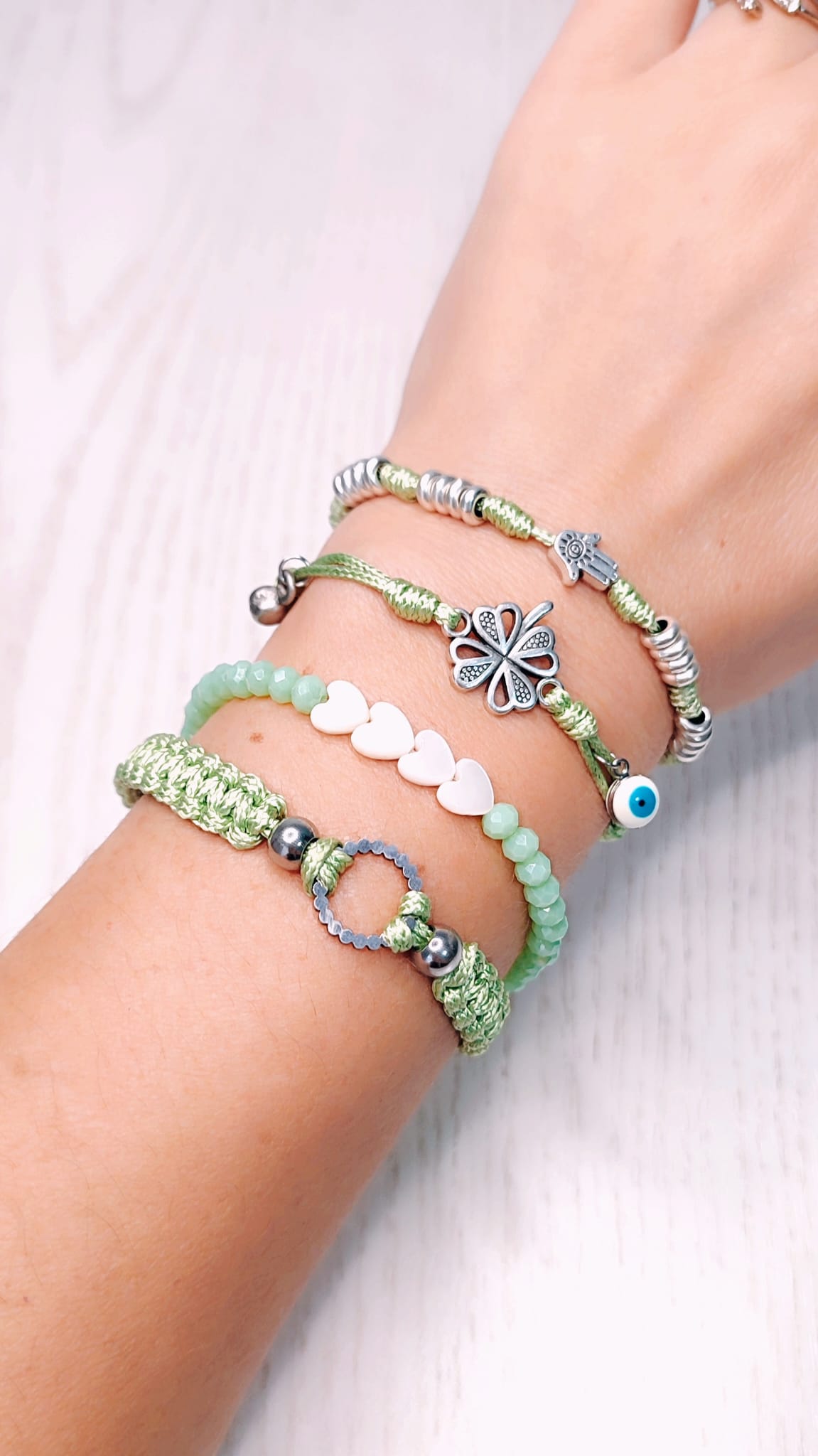 Pulsera Corazón Menta