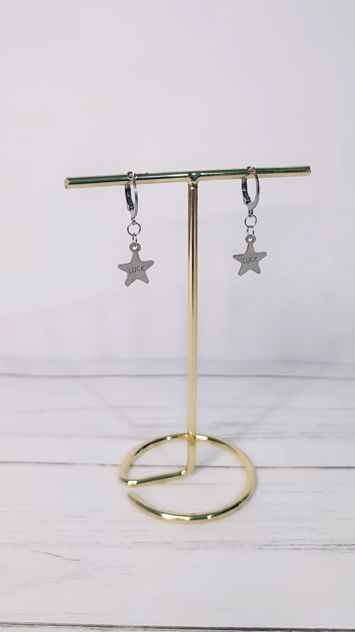 Pendiente Estrella Luck Plata