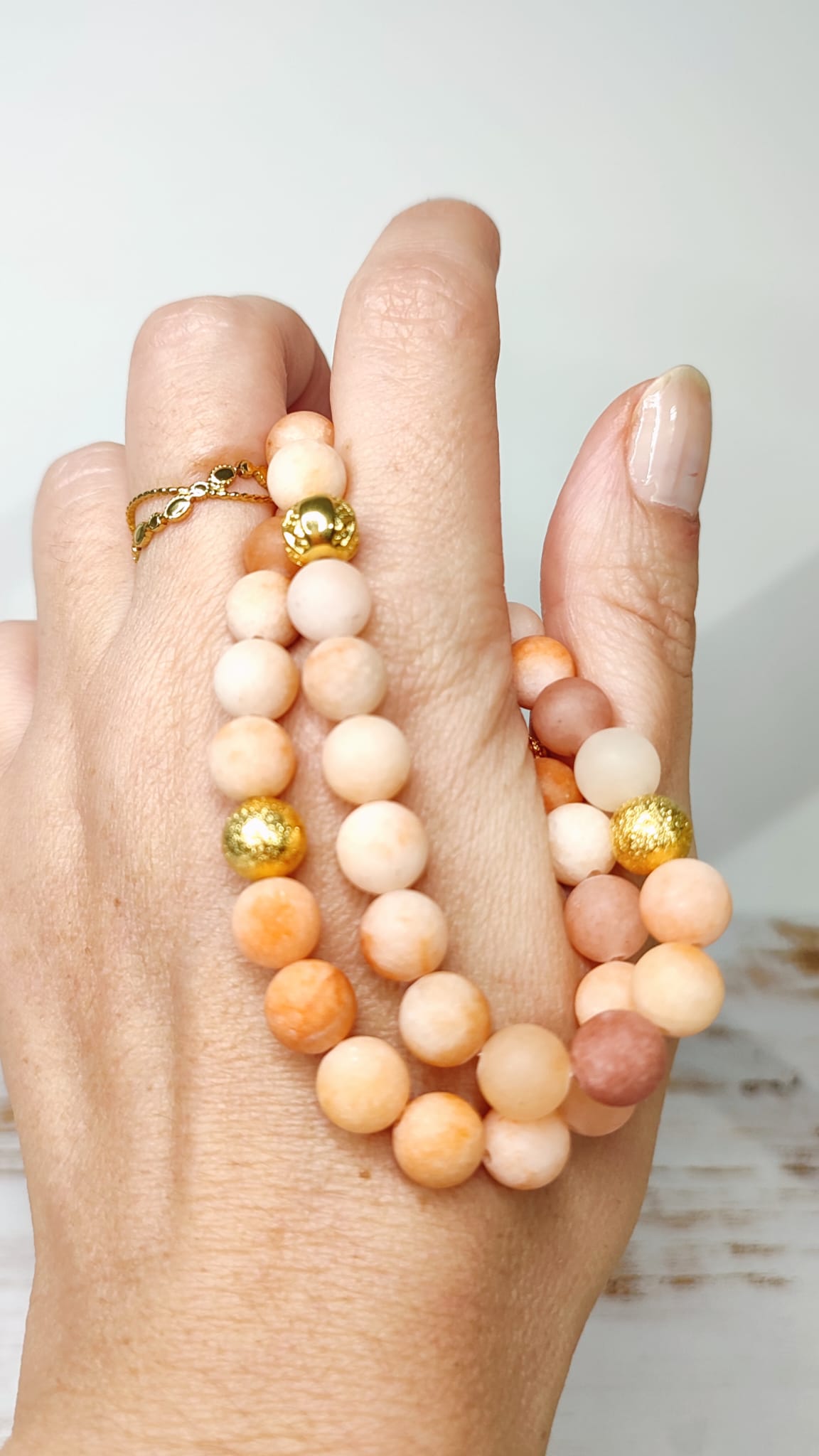 Pulsera Calcedonia Peach