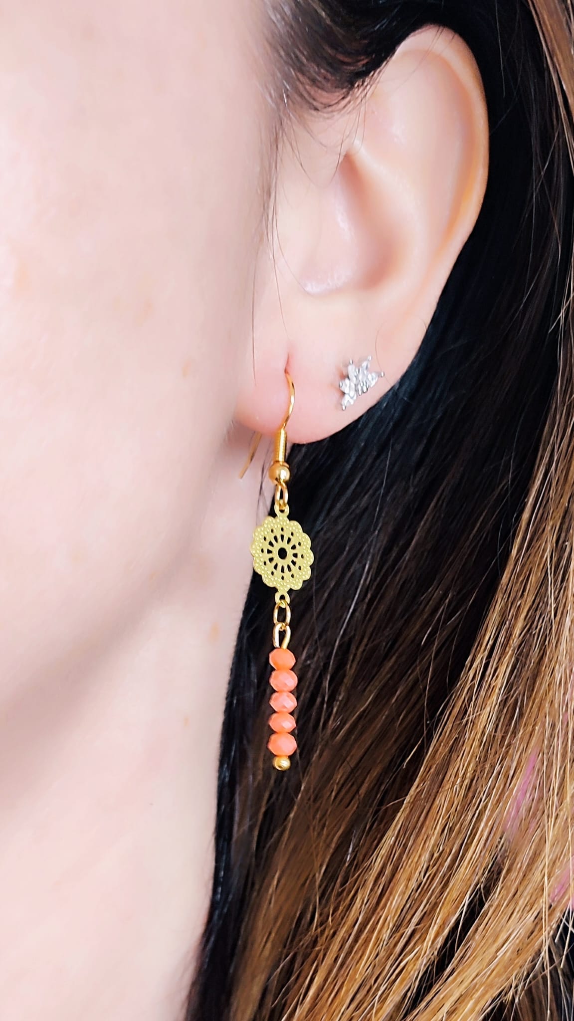 Pendientes Mandala Coral