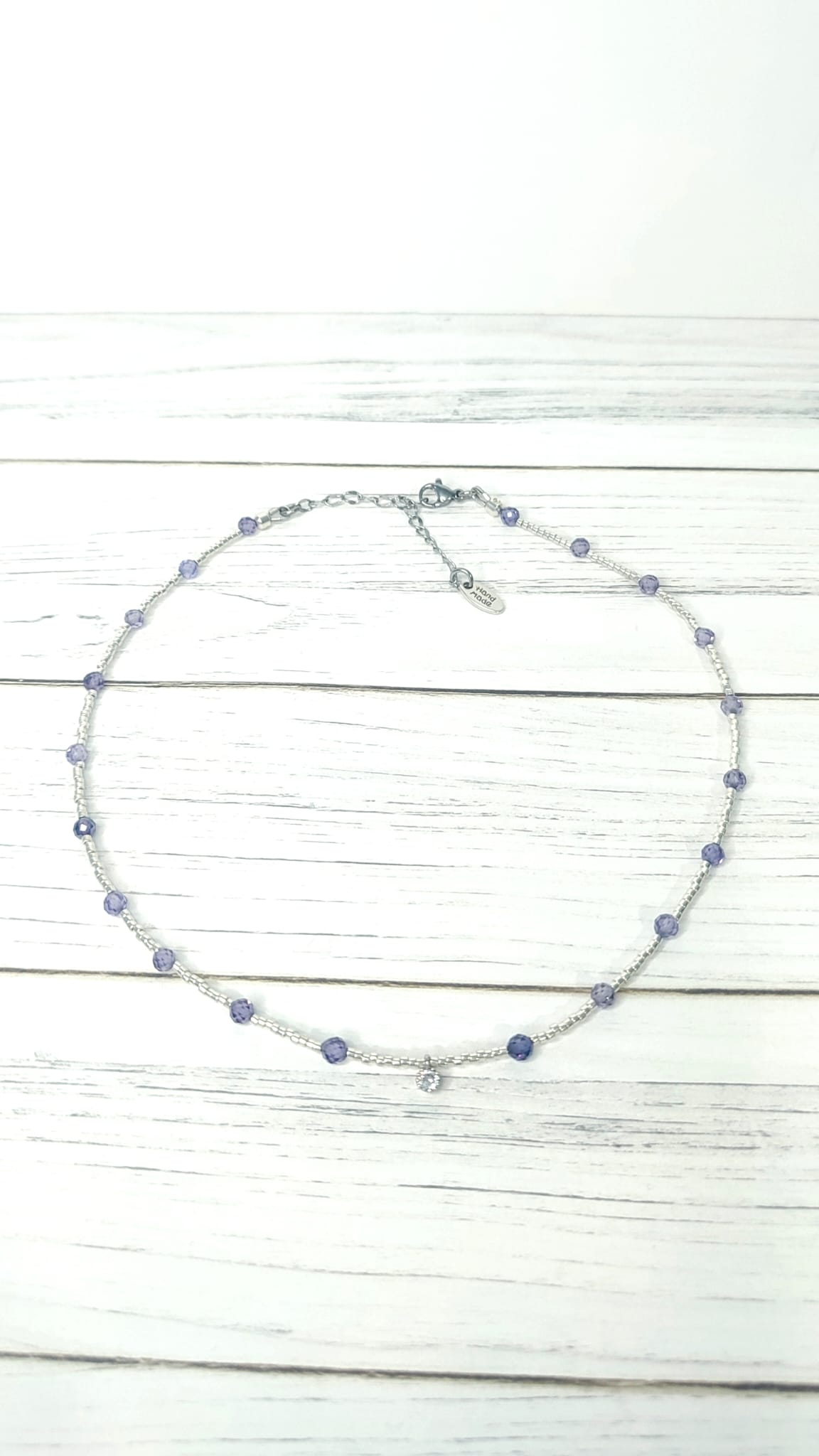 Collar Purpura y Plata