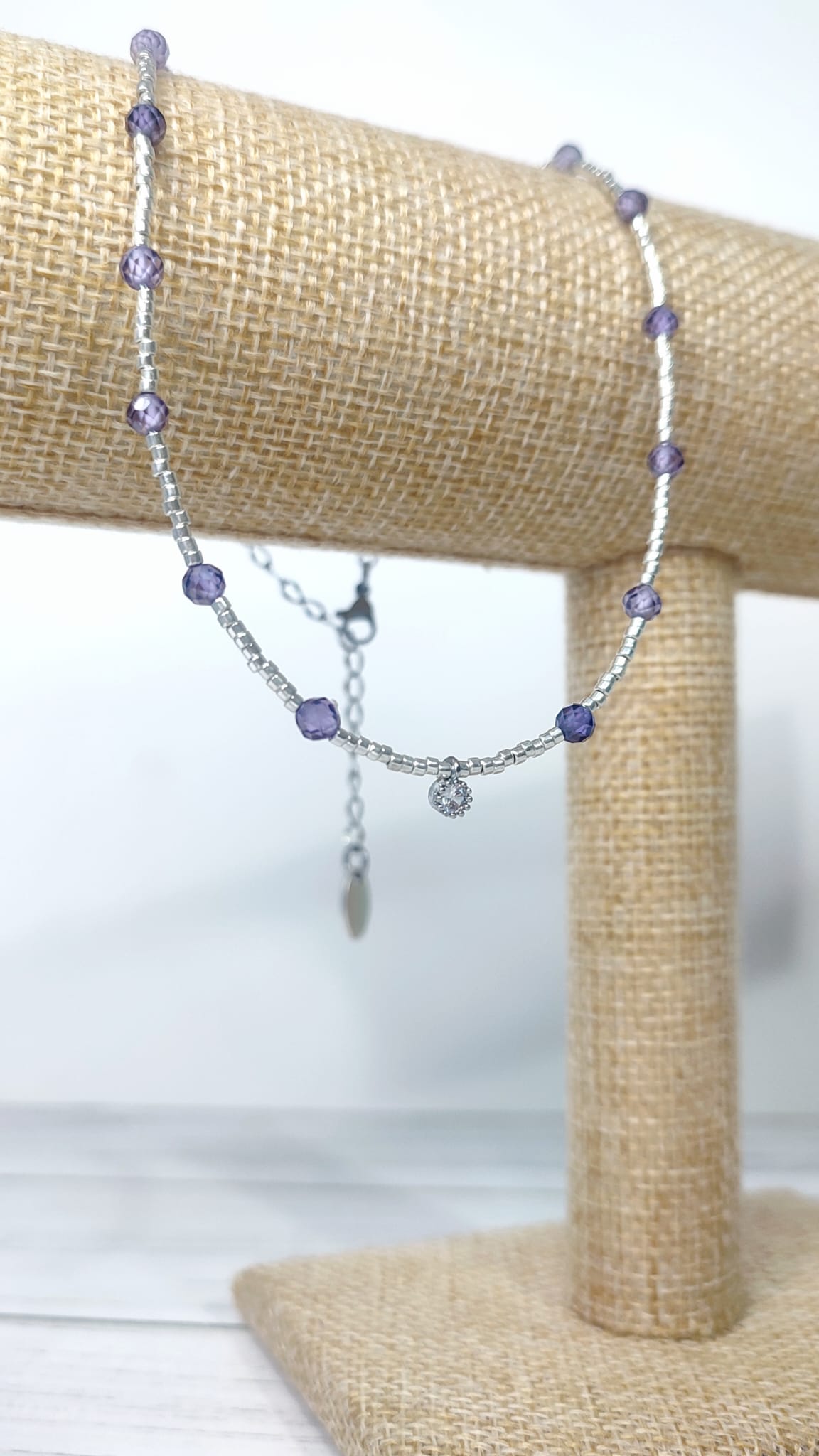 Collar Purpura y Plata