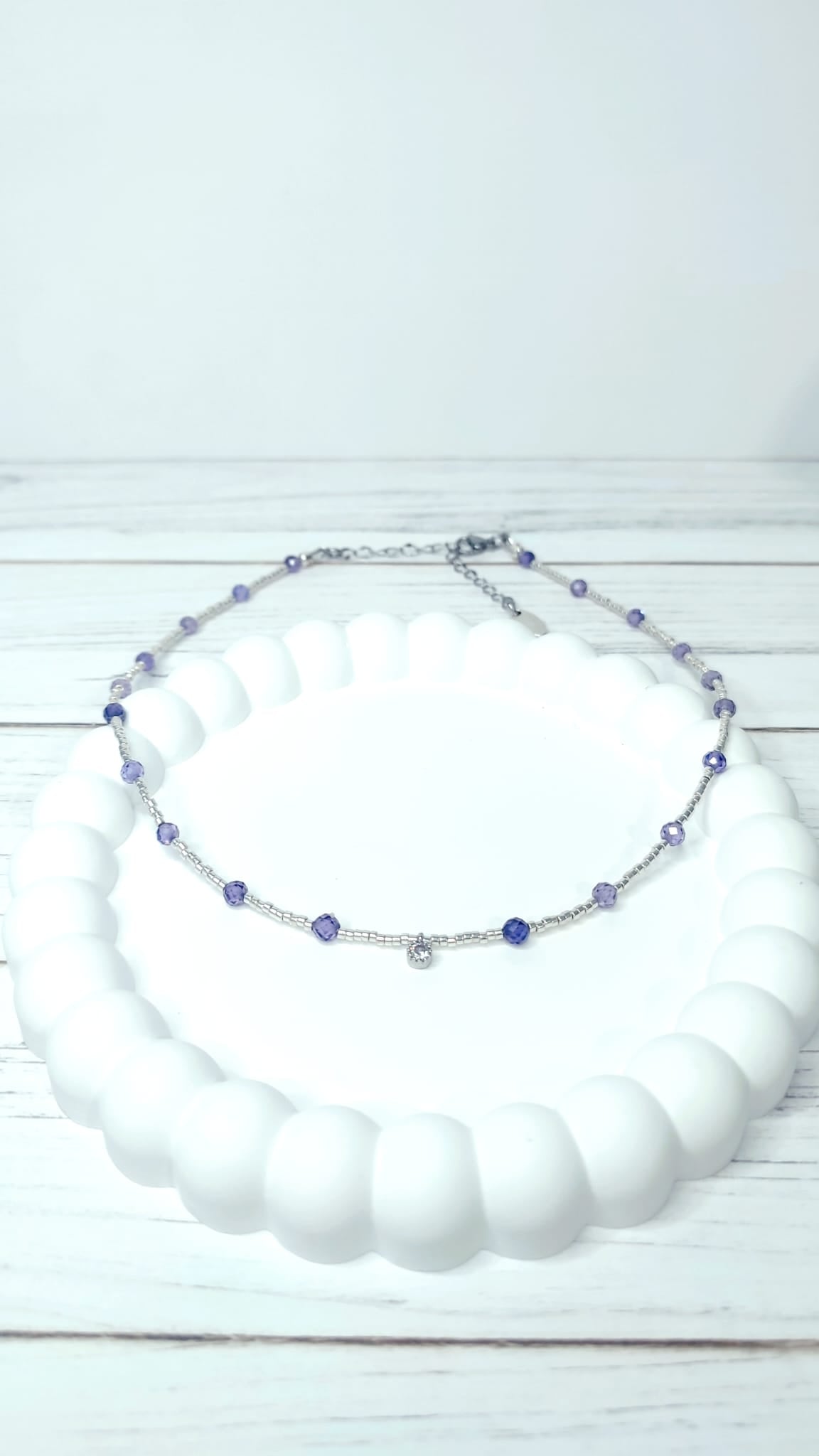 Collar Purpura y Plata