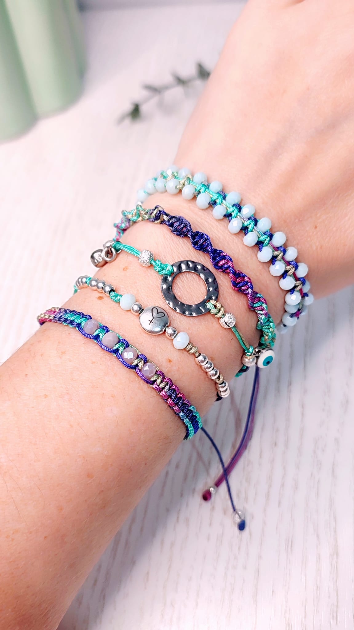Pulsera hilo Iris Pack 5