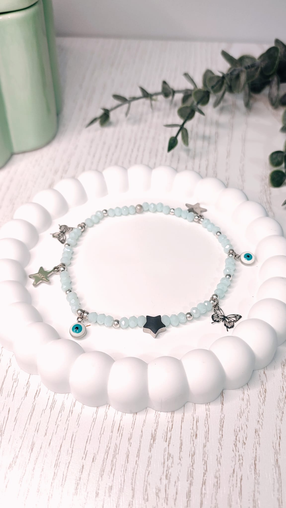 Tobillera Azul Aguamarina