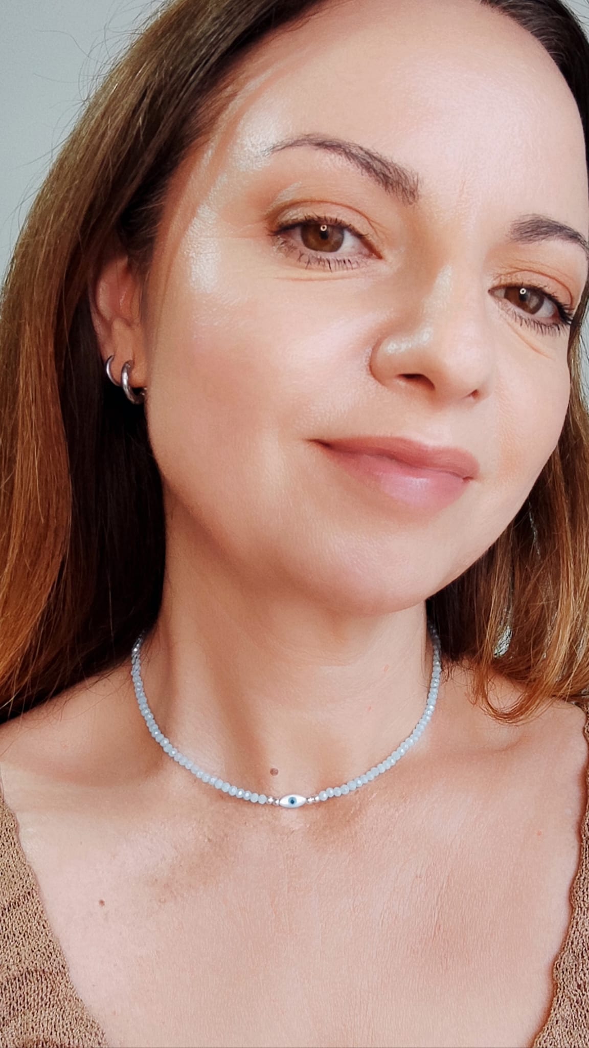 Collar Aguamarina Ojo