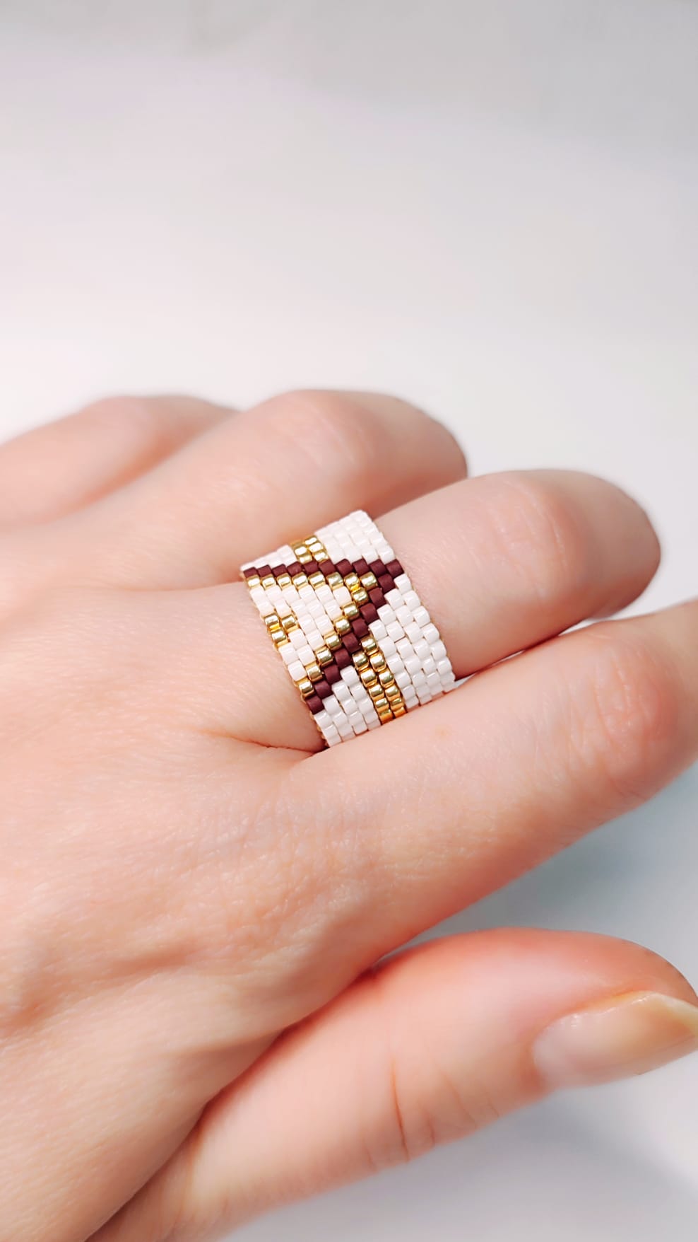 Anillo Miyuki Chocolate