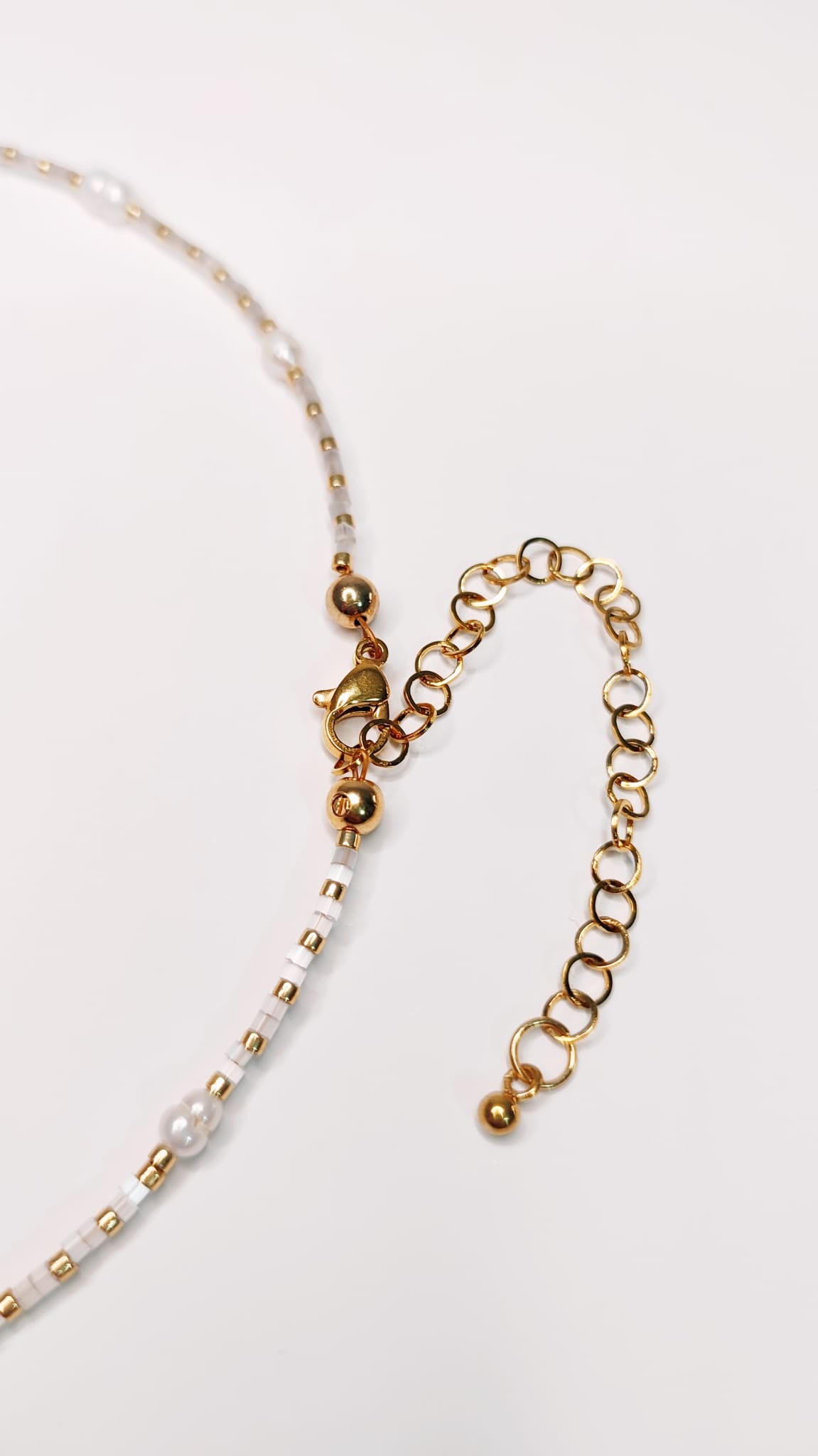 Collar de Perlas Luna oro