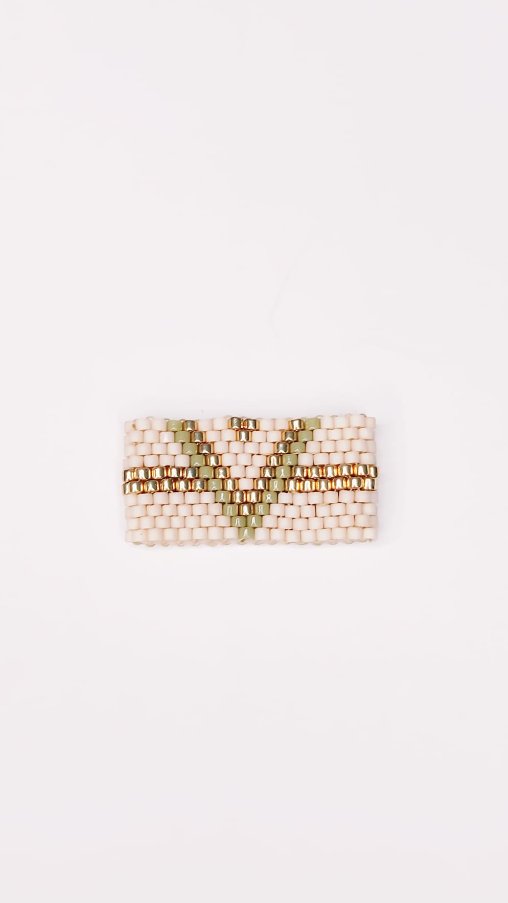 Anillo Miyuki Verde Oliva