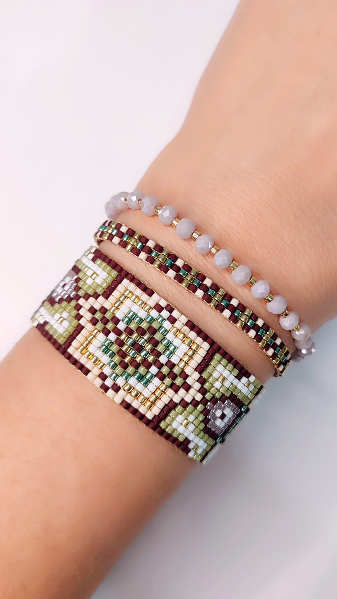 Pulsera Malva y Oro