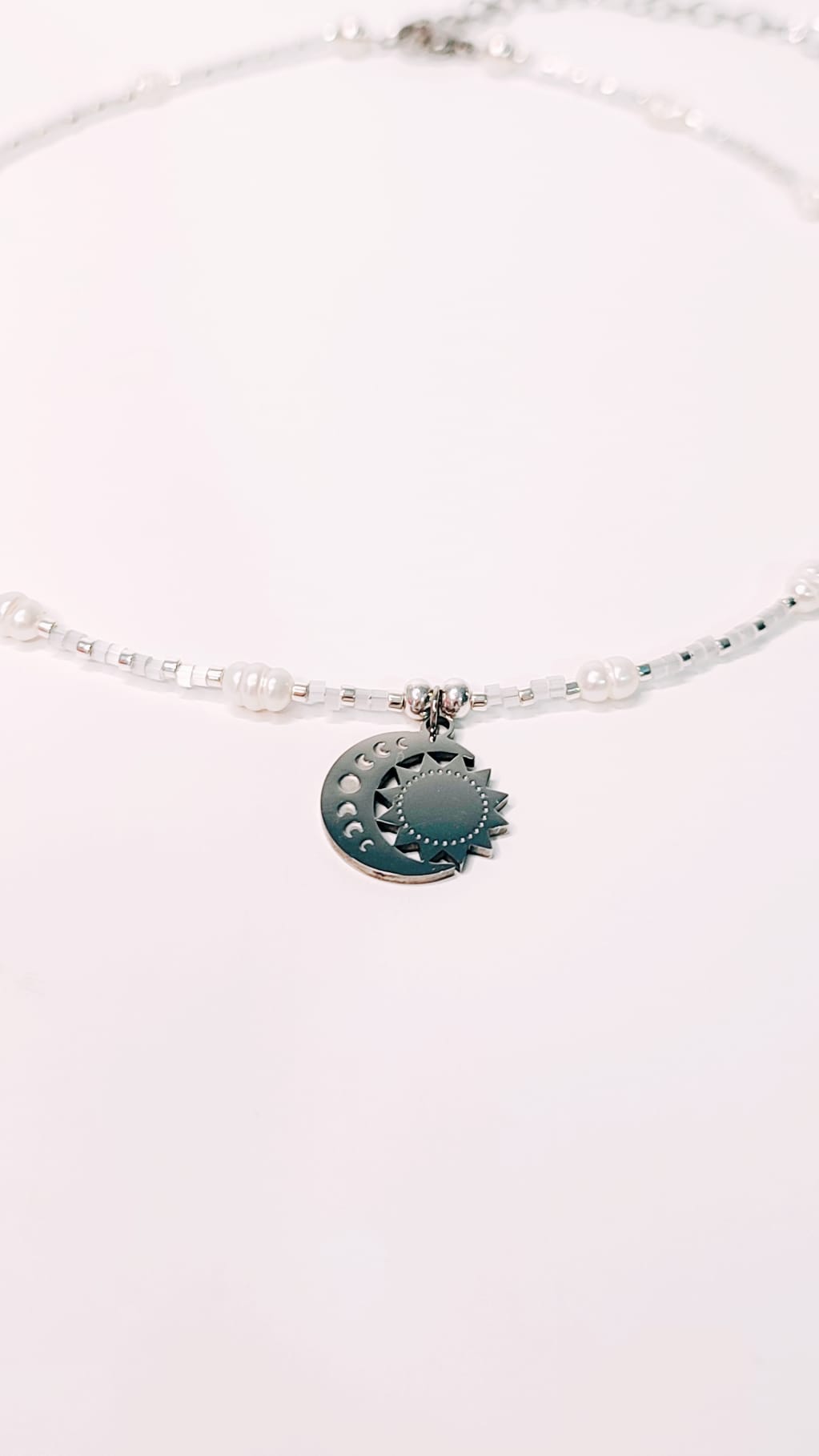 Collar de Perlas Luna Plata