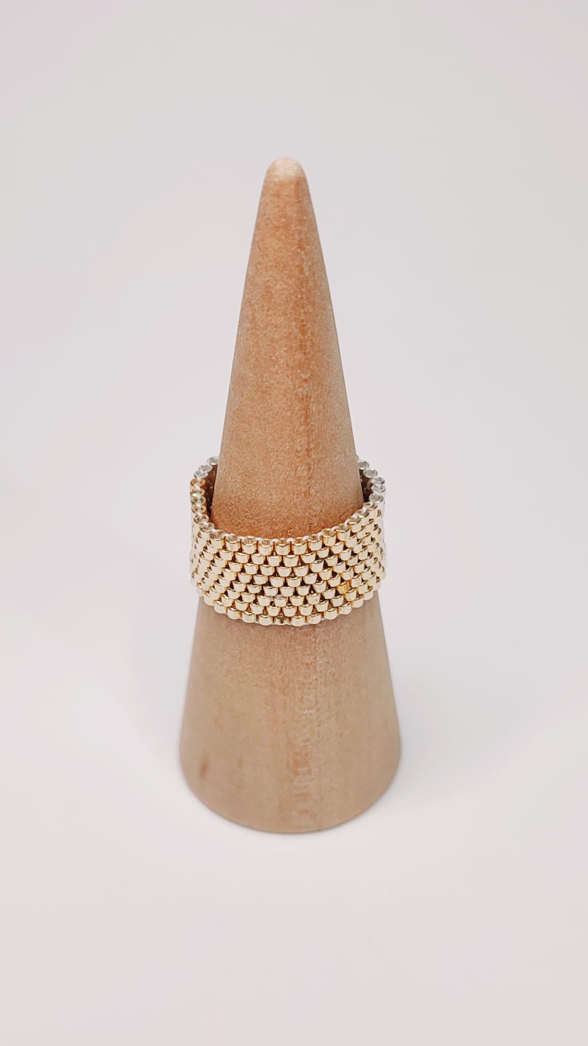 Anillo Miyuki Oro y Plata