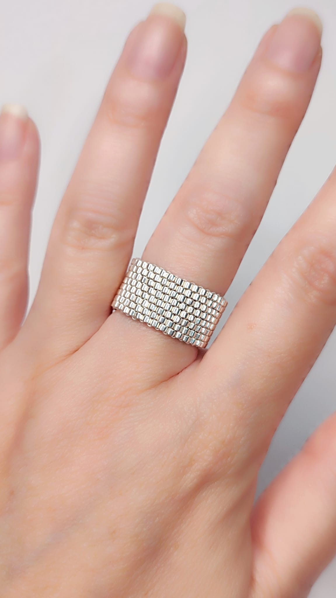 Anillo Miyuki Oro y Plata