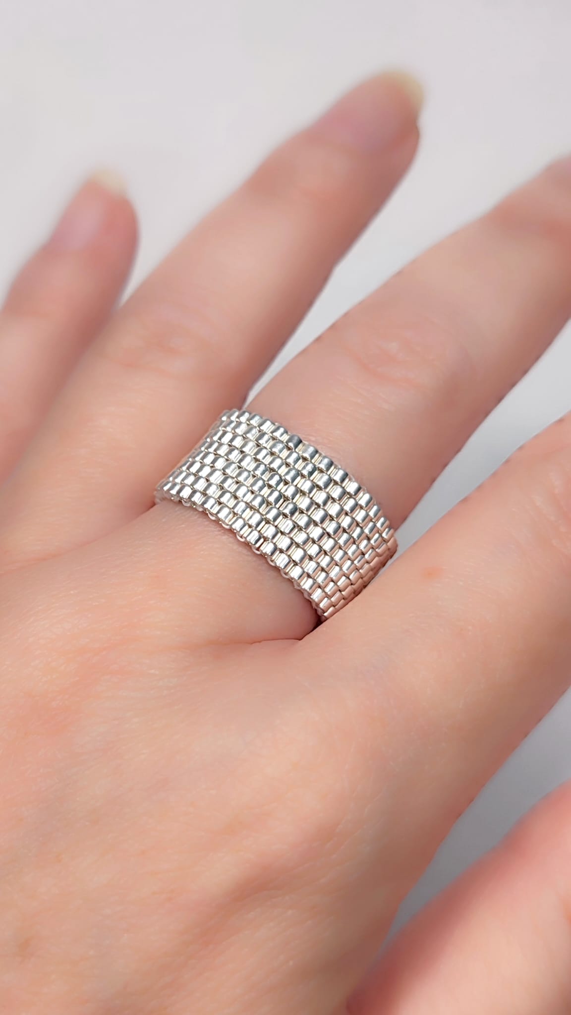 Anillo Miyuki Oro y Plata