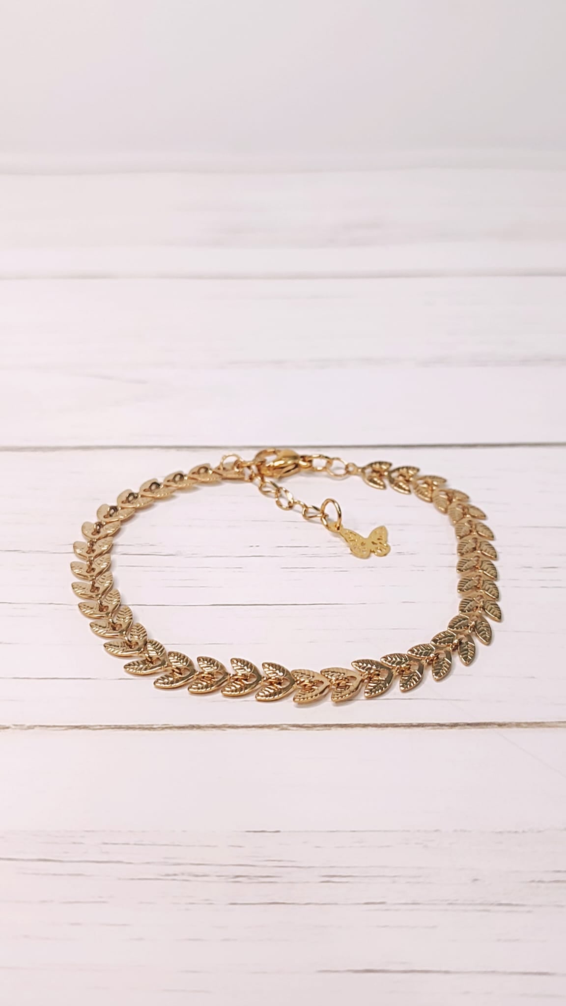 Pulsera espiga dorada