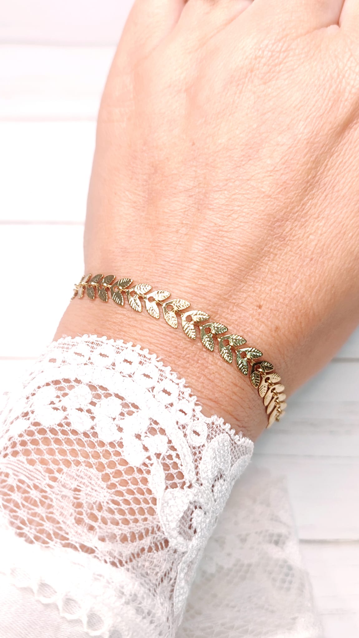 Pulsera espiga dorada