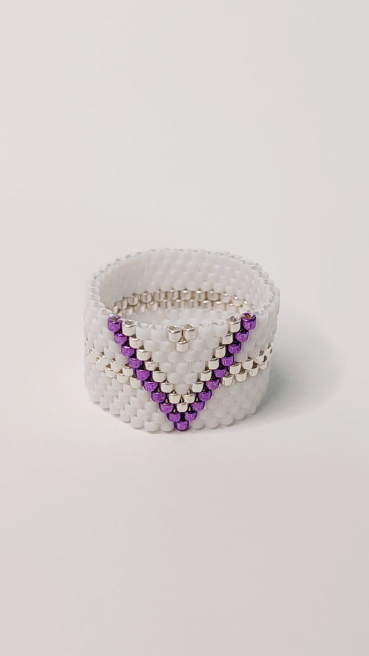 Anillo Miyuki Violeta