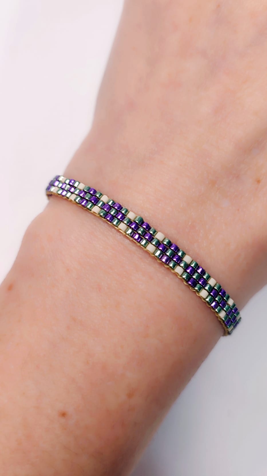 Pulsera Violeta y Verde Slim