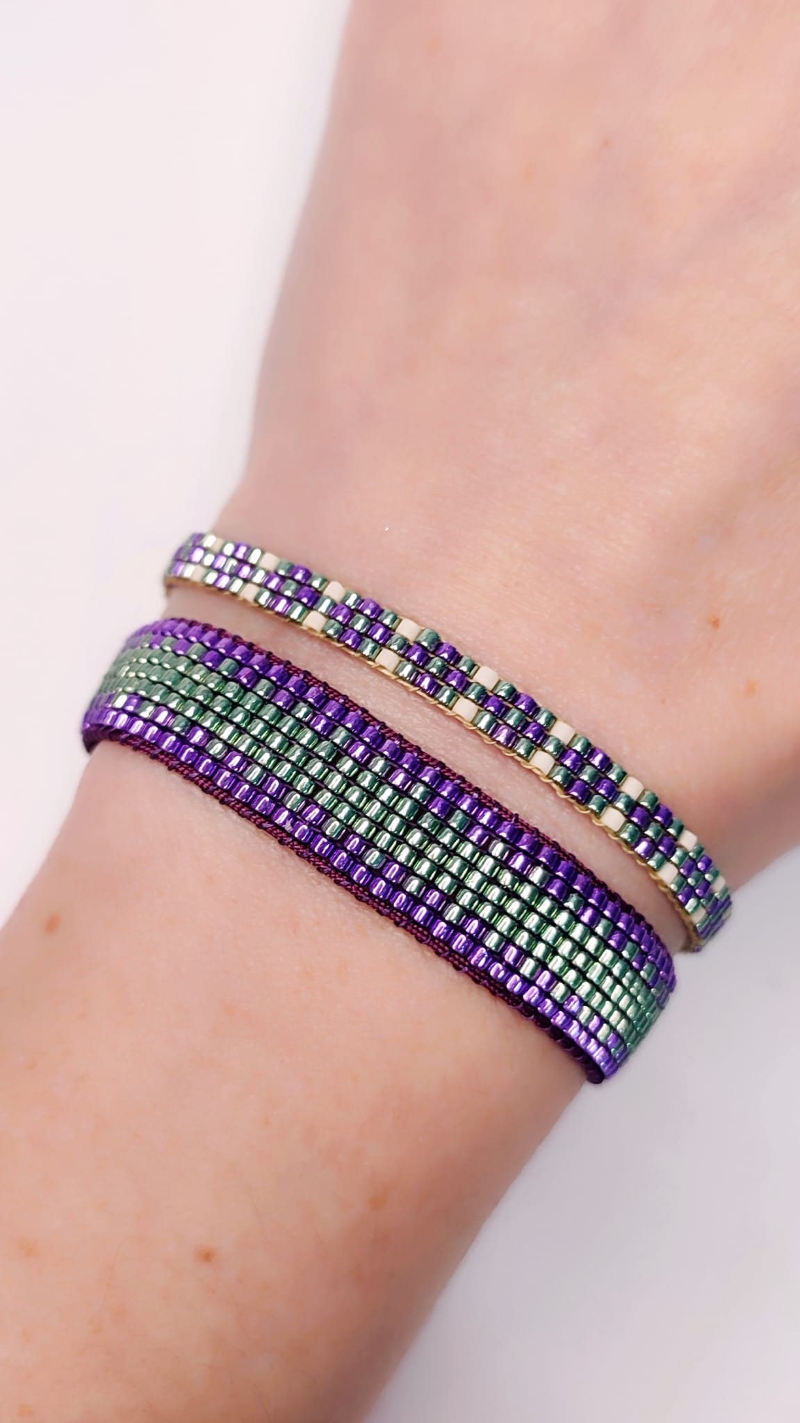 Pulsera Violeta y Verde Slim
