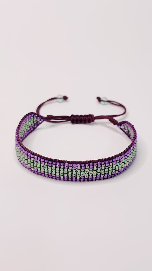 Pulsera Violeta y Verde
