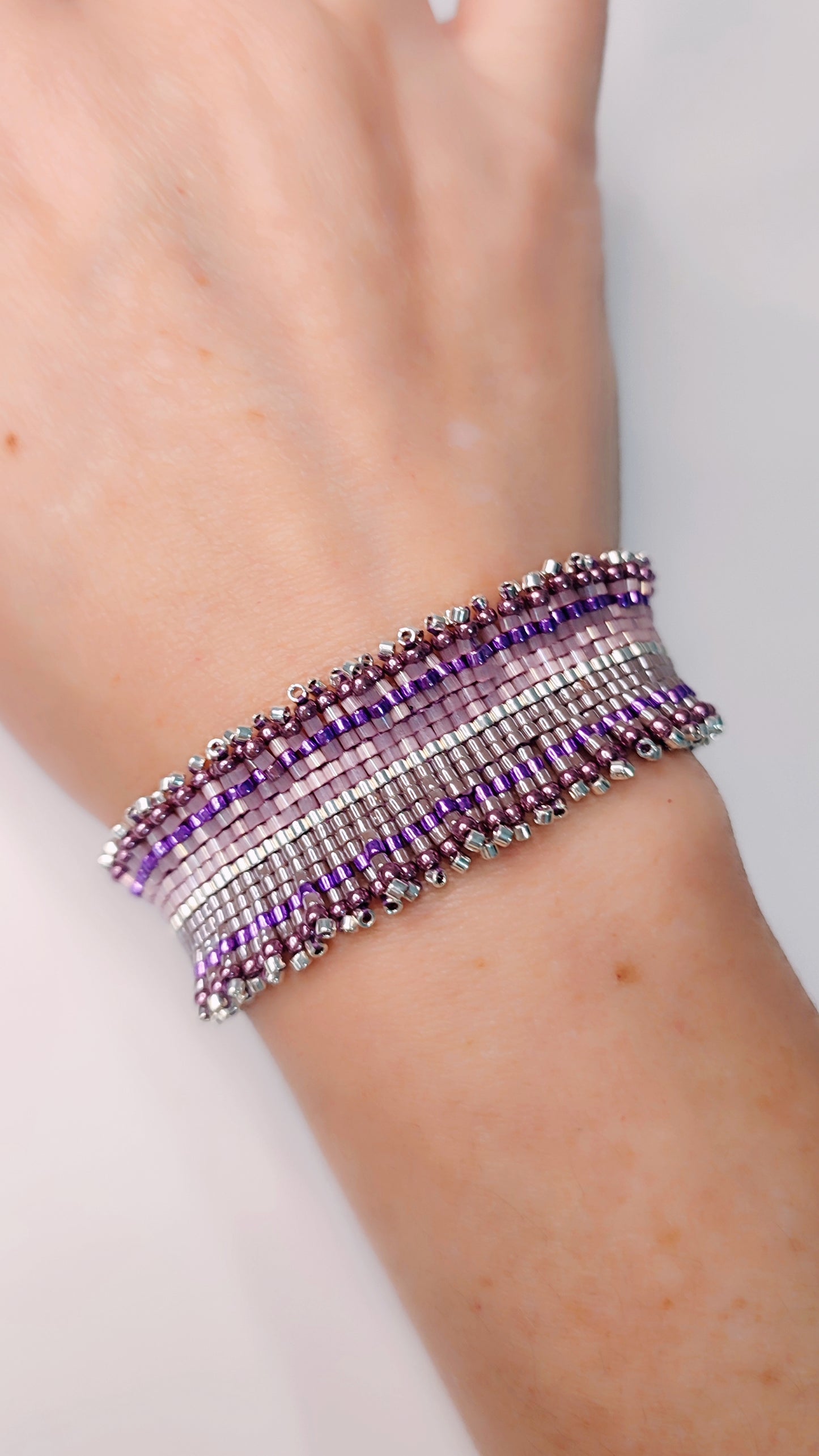Pulsera Flecos Lila
