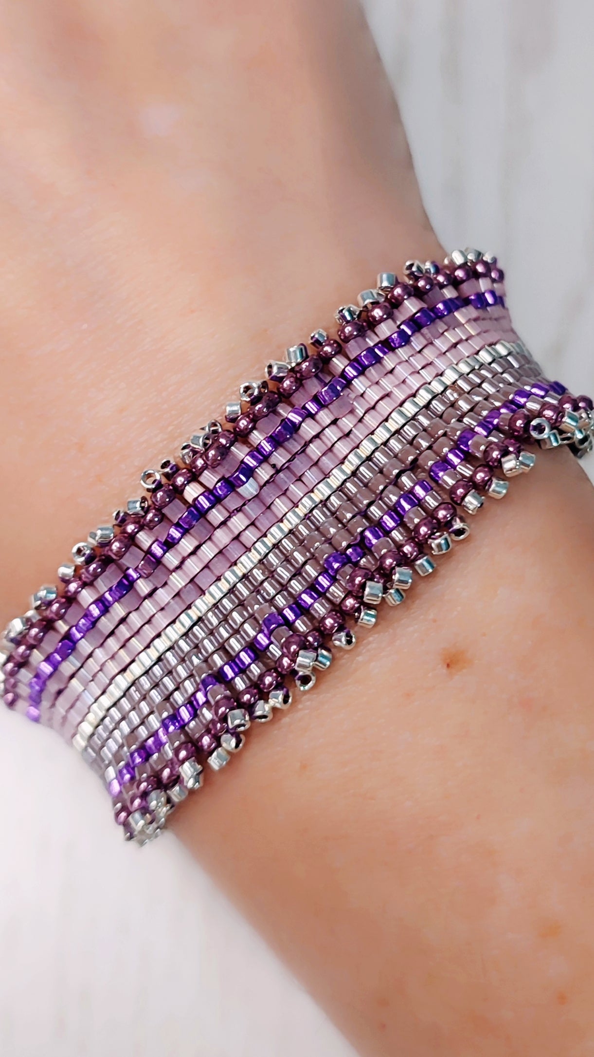 Pulsera Flecos Lila
